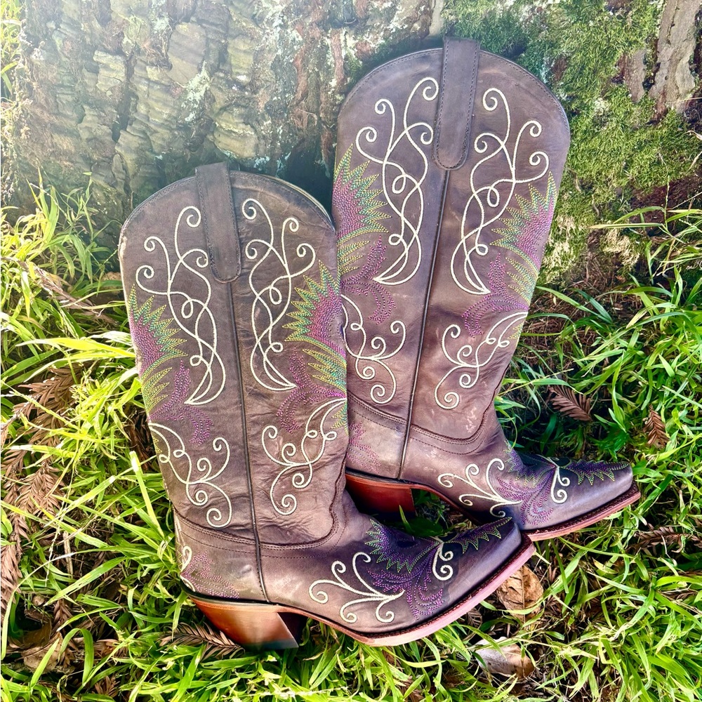 Tony Lama Vacquero Cowgirl Boots Size 7.5 - Like New! - Picture 3 of 10